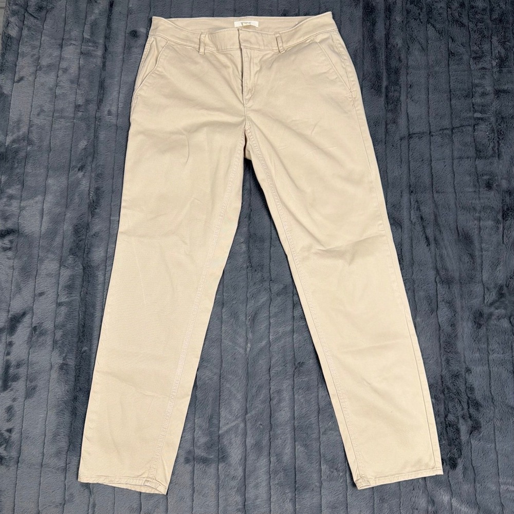 LOFT Marisa Fit Chino Pants Womens 6 Tan Beige Straight Leg Stretch 452390